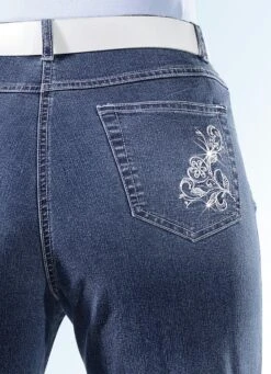 7/8-Jeans Mit Floraler Stickerei -Angebote Trend Seele Store 78 jeans mit floraler stickerei farbe jeansblau groesse 044 1