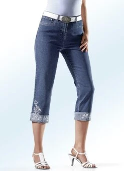 7/8-Jeans Mit Floraler Stickerei -Angebote Trend Seele Store 78 jeans mit floraler stickerei farbe jeansblau groesse 044