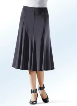 8-Bahnenrock Mit Glockig Schwingendem Saum -Angebote Trend Seele Store 8 bahnenrock mit glockig schwingendem saum farbe grau groesse 048