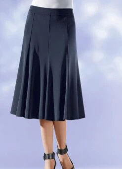 8-Bahnenrock Mit Glockig Schwingendem Saum -Angebote Trend Seele Store 8 bahnenrock mit glockig schwingendem saum farbe marine groesse 024