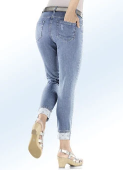 Edel-Jeans In 7/8-Länge Mit Hübschem Glitzersteinchenbesatz -Angebote Trend Seele Store edel jeans in 78 laenge mit huebschem glitzersteinchenbesatz farbe hellblau groesse 038 3