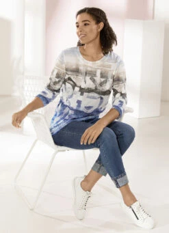 Edel-Jeans In 7/8-Länge Mit Hübschem Glitzersteinchenbesatz -Angebote Trend Seele Store edel jeans in 78 laenge mit huebschem glitzersteinchenbesatz farbe jeansblau groesse 046 4