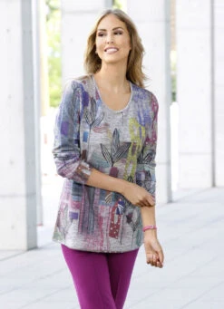 Einzigartiges Shirt Mit Strasszier Im Vorderteil