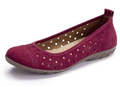 ELENA EDEN Ballerina Aus Nubuk- Oder Veloursleder -Angebote Trend Seele Store elena eden ballerina aus nubuk oder veloursleder farbe rot groesse 040