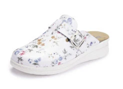 ELENA EDEN Clog Aus Weißem Rind-Nappaleder