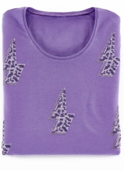 Exquisites Shirt Mit Effektvoller Plättchenzier In 2 Farben