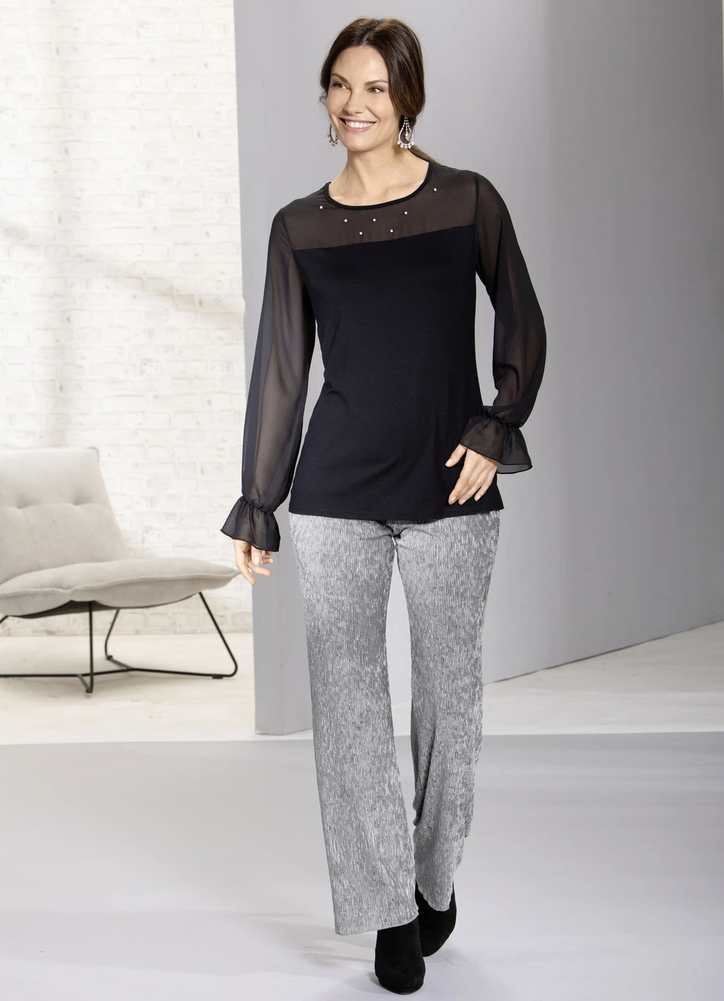 Exzellentes Shirt Mit Chiffon-Verarbeitung 4 Exzellentes Shirt Mit Chiffon-Verarbeitung – Bild 4