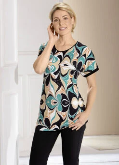 Fantasievolles Longshirt Mit Zierplättchen