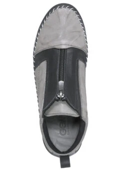 Gemini Mokassin-Bootie Mit Knitter-Struktur -Angebote Trend Seele Store gemini mokassin bootie mit knitter struktur farbe grau schwarz groesse 040 2