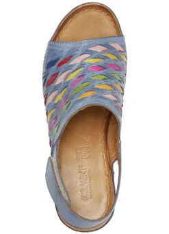 Gemini Sandalette Mit Raffinierten, Bunten Flechtdurchzügen -Angebote Trend Seele Store gemini sandalette mit raffinierten bunten flechtdurchzuegen farbe jeans groesse 041 2