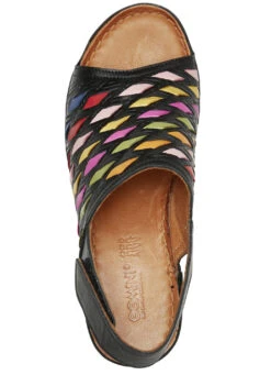 Gemini Sandalette Mit Raffinierten, Bunten Flechtdurchzügen -Angebote Trend Seele Store gemini sandalette mit raffinierten bunten flechtdurchzuegen farbe schwarz groesse 040 1