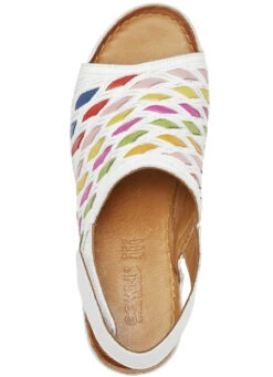 Gemini Sandalette Mit Raffinierten, Bunten Flechtdurchzügen -Angebote Trend Seele Store gemini sandalette mit raffinierten bunten flechtdurchzuegen farbe weiss groesse 036 1