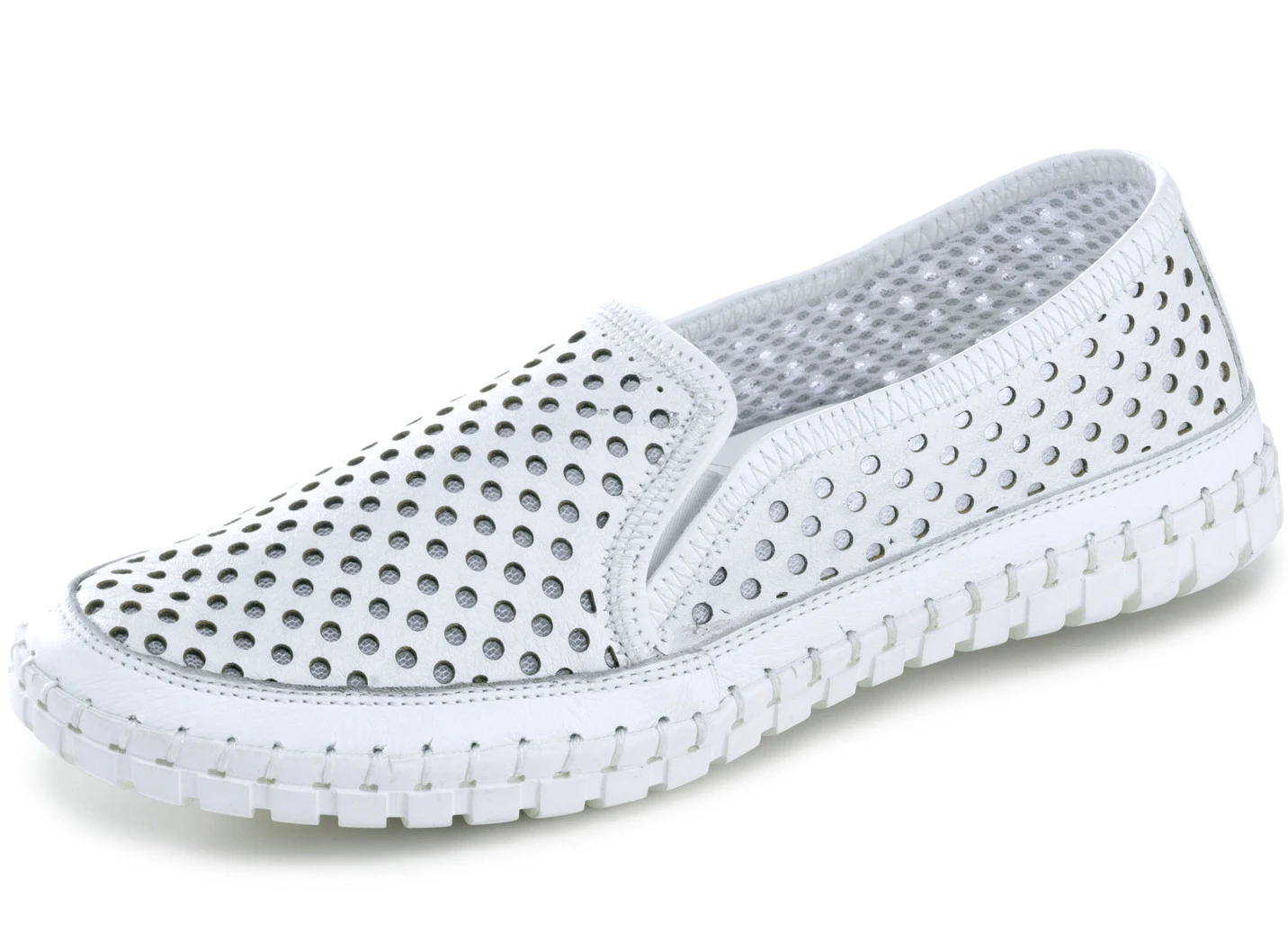 Gemini Slipper Mit Sommerlich Perforiertem Rind-Nappaleder 1 Gemini Slipper Mit Sommerlich Perforiertem Rind-Nappaleder