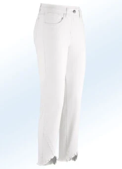 Hose In 7/8-Länge Mit Interessantem Fransenabschluss -Angebote Trend Seele Store hose in 78 laenge mit interessantem fransenabschluss farbe ecru groesse 024