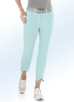 Hose In 7/8-Länge Mit Interessantem Fransenabschluss -Angebote Trend Seele Store hose in 78 laenge mit interessantem fransenabschluss farbe mint groesse 017 2