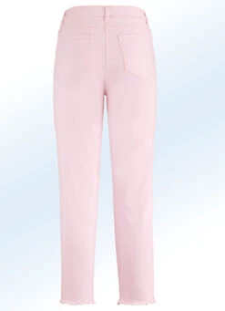 Hose In 7/8-Länge Mit Interessantem Fransenabschluss -Angebote Trend Seele Store hose in 78 laenge mit interessantem fransenabschluss farbe rose groesse 038 1