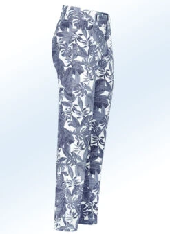 Hose In Trendiger Blätter-Dessinierung