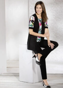 Hose Mit Edlem Glanz In Extra-Kurzgrößen -Angebote Trend Seele Store hose mit edlem glanz in extra kurzgroessen farbe schwarz groesse 215 3