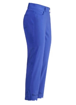 Hose Mit Floralen Lochstickereien