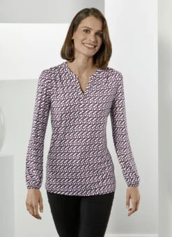 Interessantes Shirt In Allover-Dessin