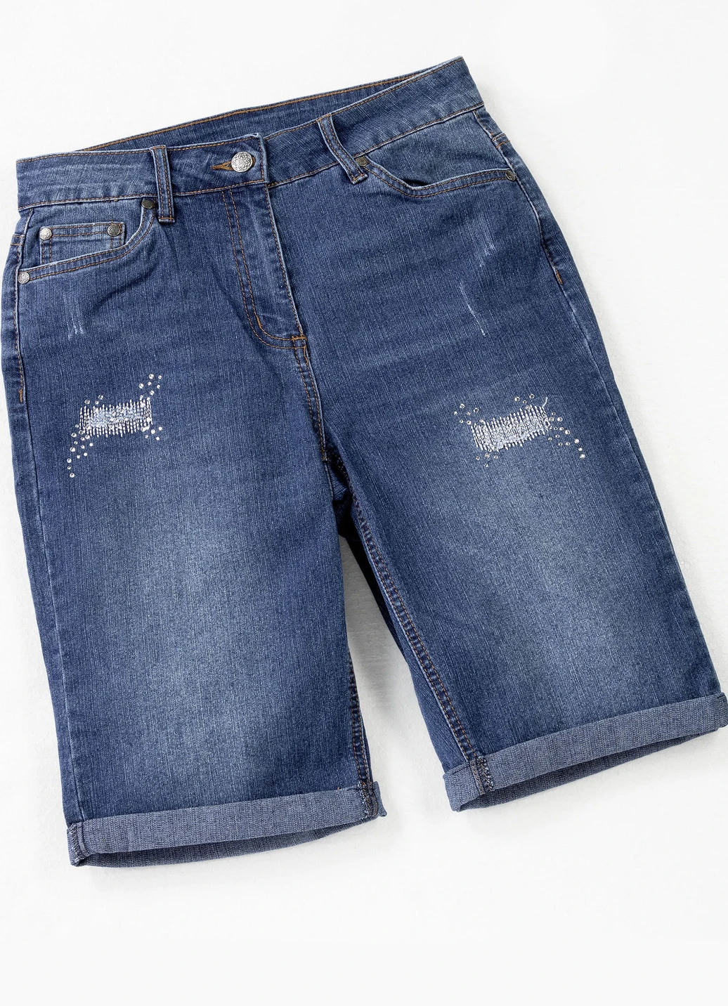 Jeans-Bermudas Mit Tollen Used-Effekten 1 Jeans-Bermudas Mit Tollen Used-Effekten