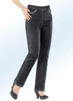 Jeans In Komfortabler Schlupfform -Angebote Trend Seele Store jeans in komfortabler schlupfform farbe schwarz groesse 054