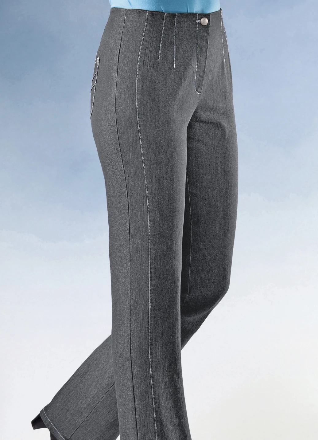 Jeans Mit Angeschnittenem Bund 3 Jeans Mit Angeschnittenem Bund – Bild 3