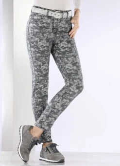 Jeans Mit Camouflage-Dessinierung -Angebote Trend Seele Store jeans mit camouflage dessinierung farbe anthrazit grau groesse 023 2