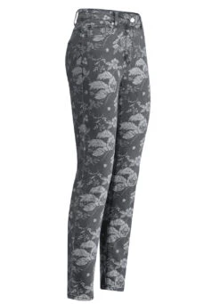 Jeans Mit Floraler Dessinierung -Angebote Trend Seele Store jeans mit floraler dessinierung farbe anthrazit grau groesse 046