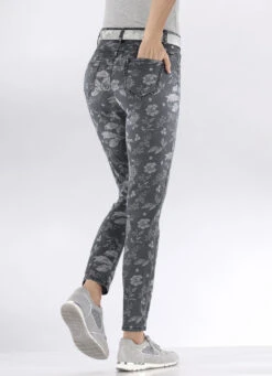 Jeans Mit Floraler Dessinierung -Angebote Trend Seele Store jeans mit floraler dessinierung farbe anthrazit grau groesse 046 3