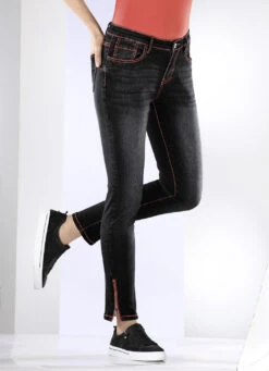 Jeans Mit Terrafarbenen Kontrastziernähten 19 Jeans Mit Terrafarbenen Kontrastziernähten -Angebote Trend Seele Store jeans mit terrafarbenen kontrastziernaehten farbe schwarz groesse 040 2