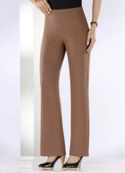Jerseyhose Mit Ausgestellter Fußweite -Angebote Trend Seele Store jerseyhose mit ausgestellter fussweite farbe cognac groesse 052 2
