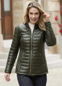 Lederkurzjacke Von „Cabrini“ -Angebote Trend Seele Store lederkurzjacke von cabrini farbe antik dunkelgruen groesse 036 3