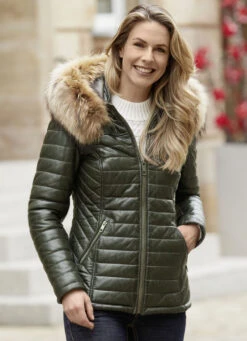 Lederkurzjacke Von „Cabrini“ -Angebote Trend Seele Store lederkurzjacke von cabrini farbe antik dunkelgruen groesse 036 4