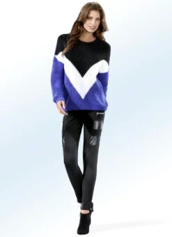 Leggings Im Materialmix -Angebote Trend Seele Store leggings im materialmix farbe schwarz groesse 018 3