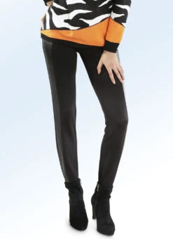 Leggings Im Tollen Materialmix