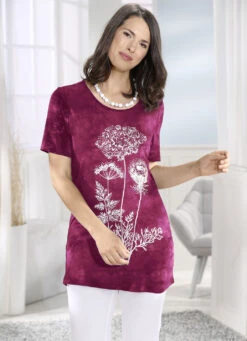 Longshirt In Batik-Optik In 2 Farben