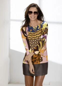 Longshirt Mit Nappaleder-Imitat-Abschluss