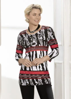 Longshirt Mit Silberfarbenen Zierplättchen