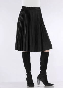Plissee-Rock In Topaktueller Wildleder-Oprik -Angebote Trend Seele Store plissee rock in topaktueller wildleder oprik farbe schwarz groesse 040
