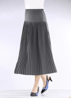 Plissee-Rock Mit Breiter Passe -Angebote Trend Seele Store plissee rock mit breiter passe farbe grau groesse 048