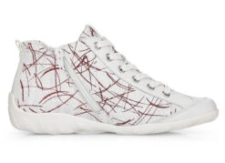 Remonte Schnür-Stiefelette Aus Effektvoll Bedrucktem Nappaleder -Angebote Trend Seele Store remonte schnuer stiefelette aus effektvoll bedrucktem nappaleder farbe weiss rot groesse 036 2
