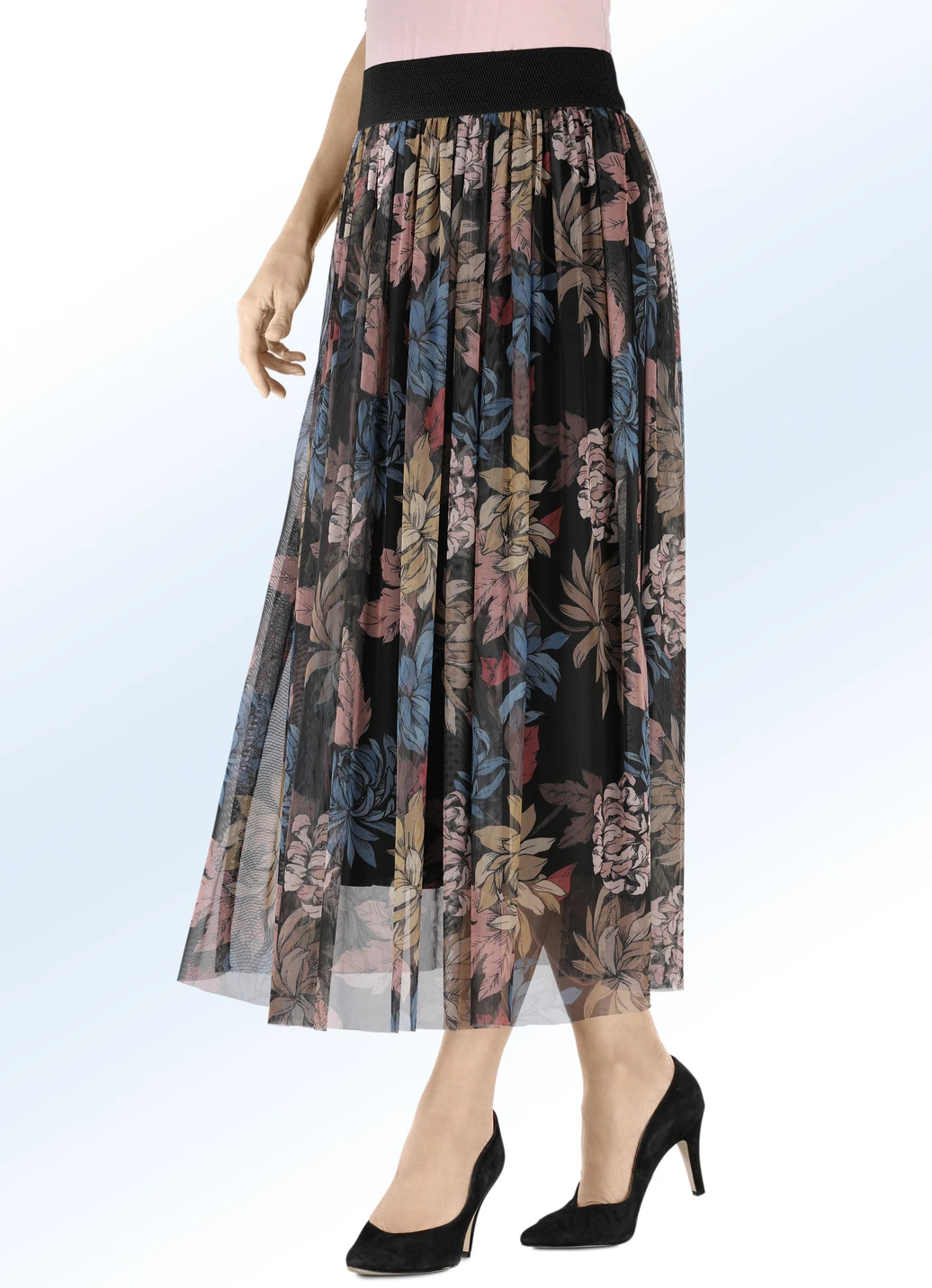 Rock Mit Farbbrillantem Inkjet-Druck 1 Rock Mit Farbbrillantem Inkjet-Druck