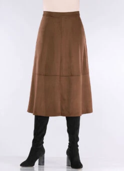 Samtweicher Rock In Wildleder-Optik 5 Samtweicher Rock In Wildleder-Optik -Angebote Trend Seele Store samtweicher rock in wildleder optik farbe cognac groesse 054