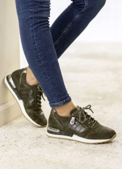 Schnürschuh Mit Herausnehmbarem Fußbett -Angebote Trend Seele Store schnuerschuh mit herausnehmbarem fussbett farbe khaki groesse 042 3