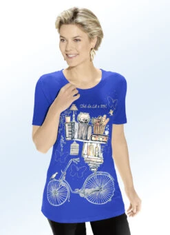 Shirt Mit Ausgefallenem Kontrast-Druck In 3 Farben