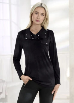 Shirt Mit Brusttasche Mit Druckknopf In 2 Farben