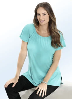 Shirt Mit Carmen-Ausschnitt In 3 Farben