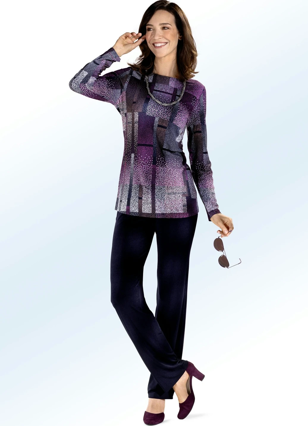 Shirt Mit Farbbrillantem Inkjet-Druck In 2 Farben 3 Shirt Mit Farbbrillantem Inkjet-Druck In 2 Farben – Bild 3