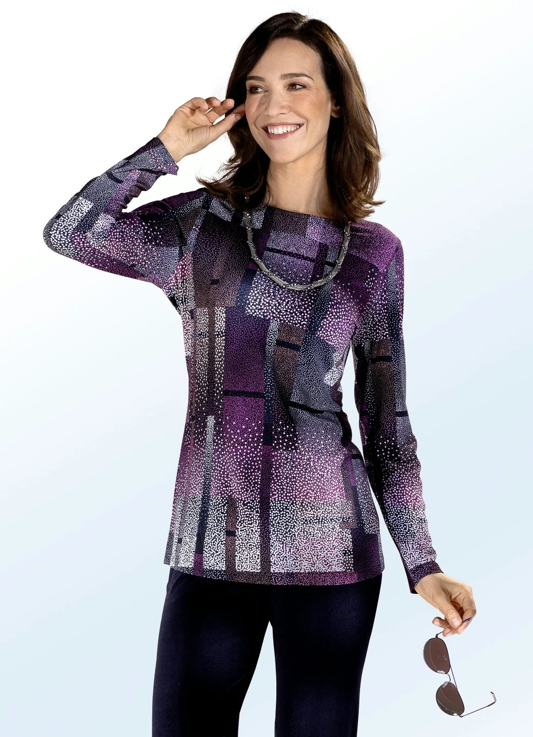 Shirt Mit Farbbrillantem Inkjet-Druck In 2 Farben 2 Shirt Mit Farbbrillantem Inkjet-Druck In 2 Farben – Bild 2